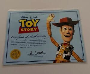Toy Story Thinkway Certificate of Authenticity ONLY (Woody 2009; NOT A REPLICA)
